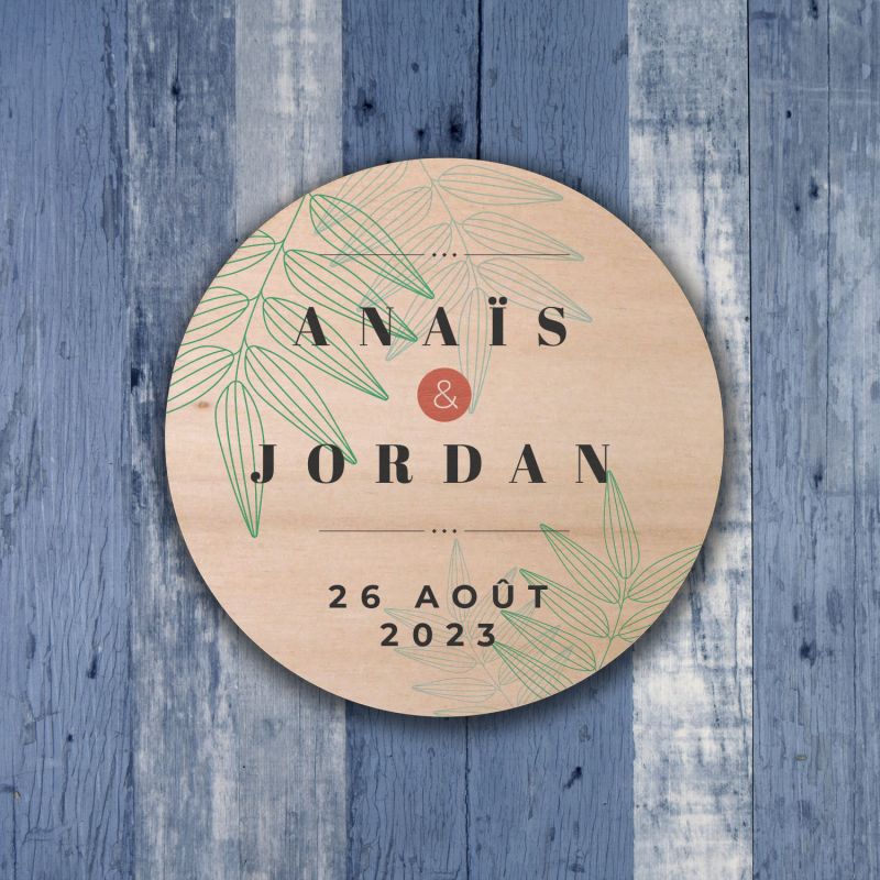 Botanica - Save the date sur bois - hover