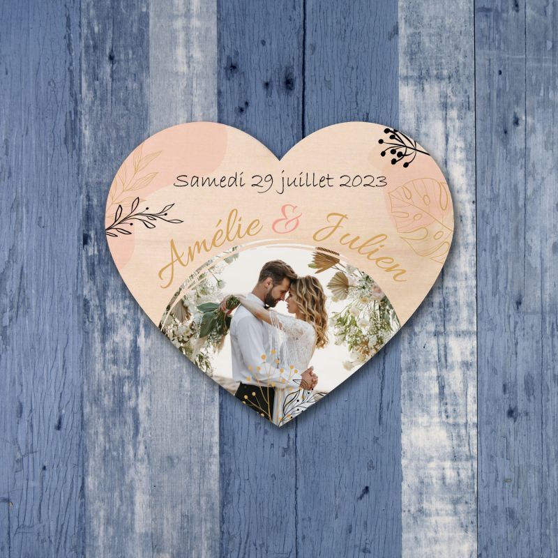 Dolce Vita - Save the date sur bois - hover