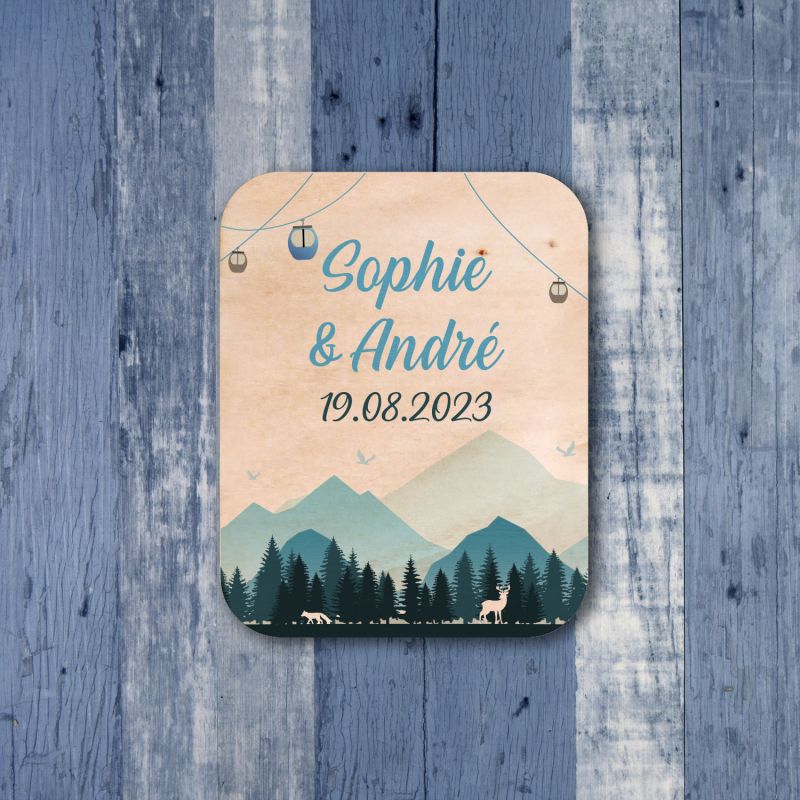 Everest - Save the date sur bois - hover