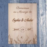 Pancarte de bienvenue mariage - Fleurs champêtres