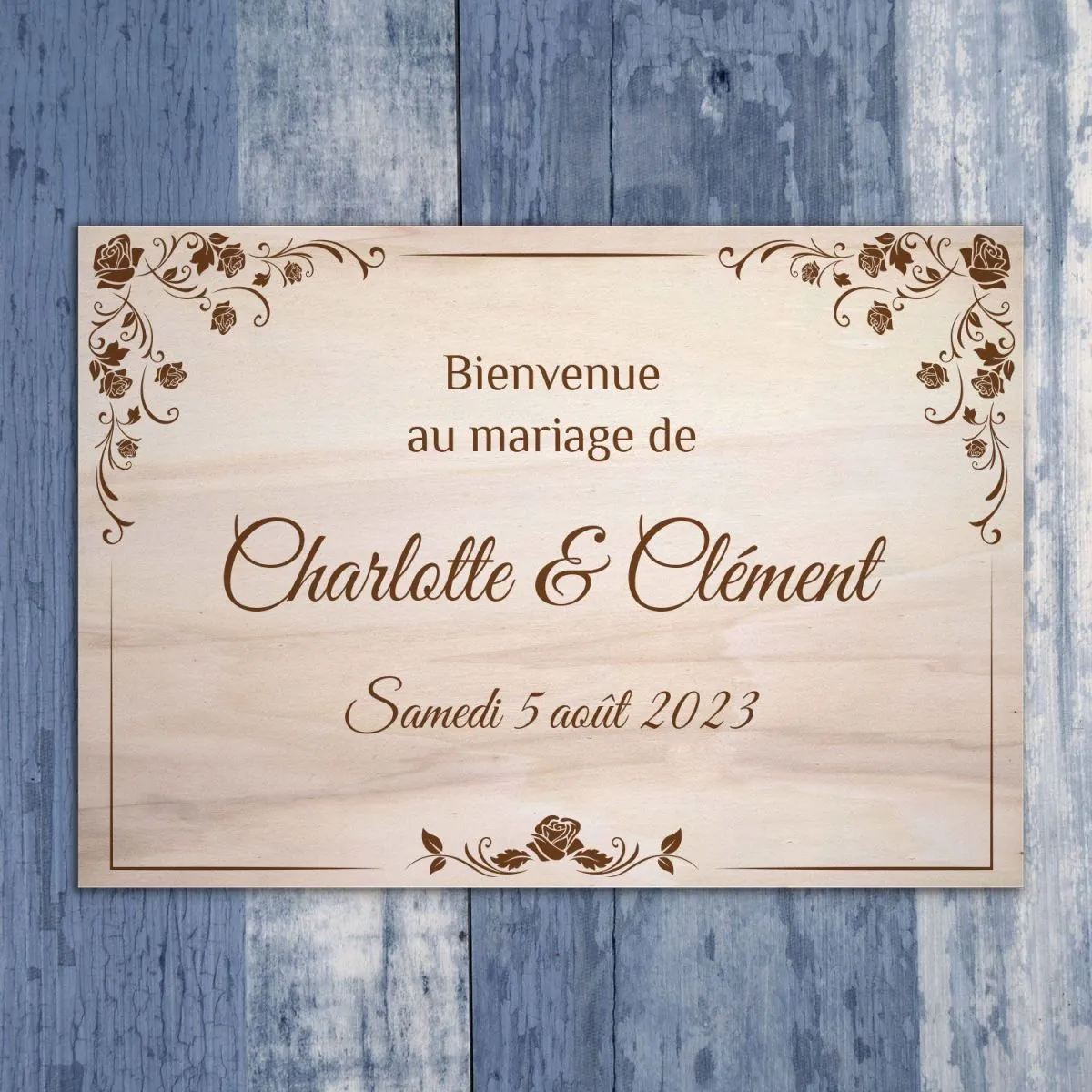 Pancarte De Mariage Bienvenue En Bois Pergolesa