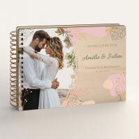 Livre d'or de mariage en bois personnalisé - En peuplier - Dolce Vita