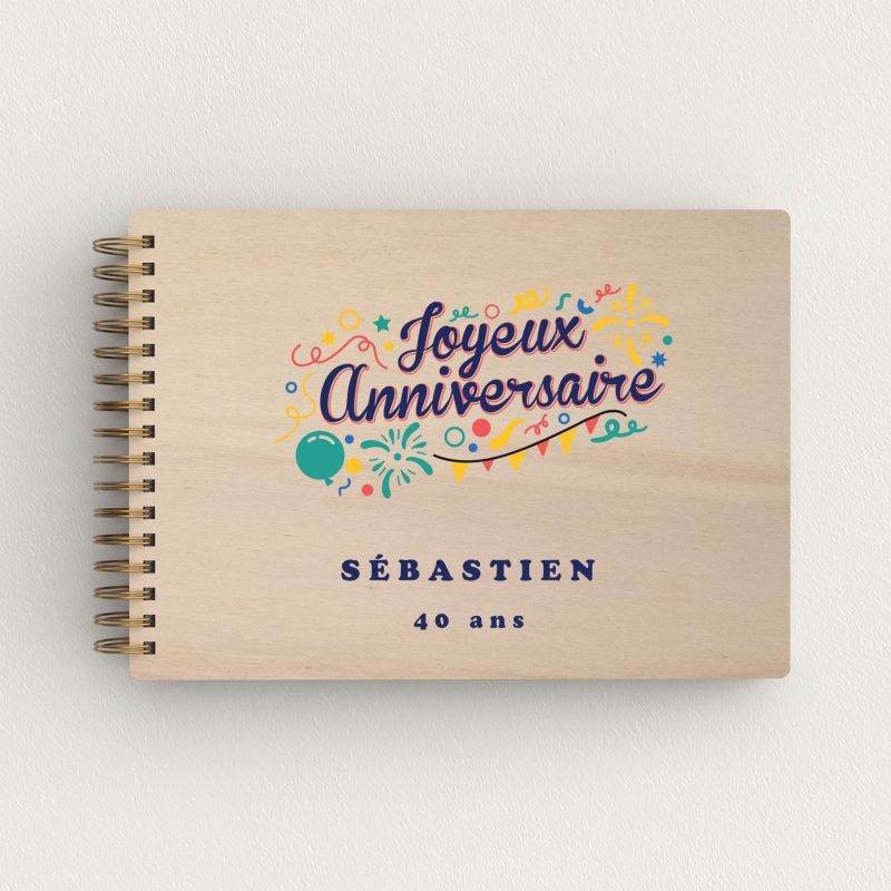 Livre d'or d'anniversaire - Peuplier - Cotillons - hover