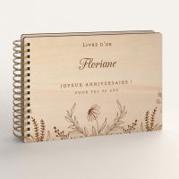 Livre d'or d'anniversaire - Peuplier - Fleurs champêtres