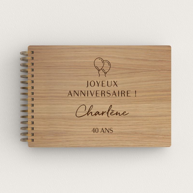 Livre d'or d'anniversaire - Chêne - Birthday - hover