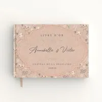 Livre d'or de mariage - Livret aspect lin - Liberty